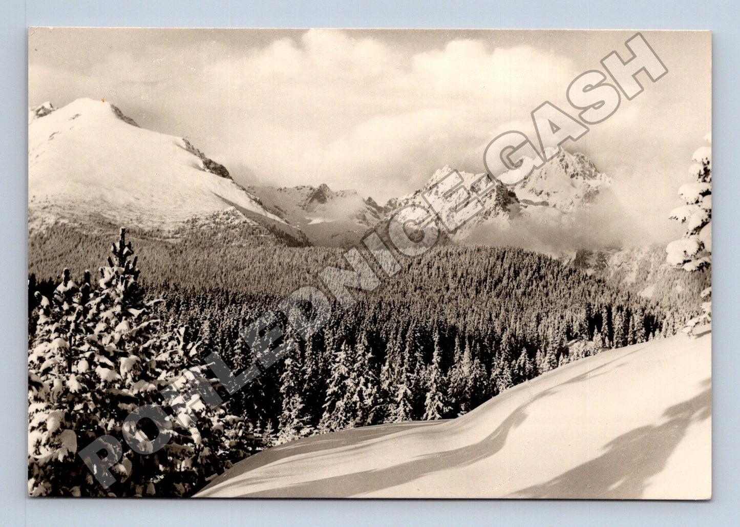 Pohlednice Slovensko Vysoké Tatry zimní krajina 1961 (M35691)