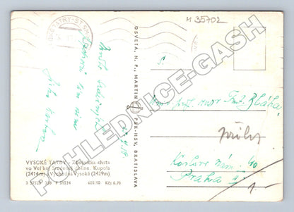 Pohlednice Slovensko Vysoké Tatry Zbojnícka chata 1947 (M35702)