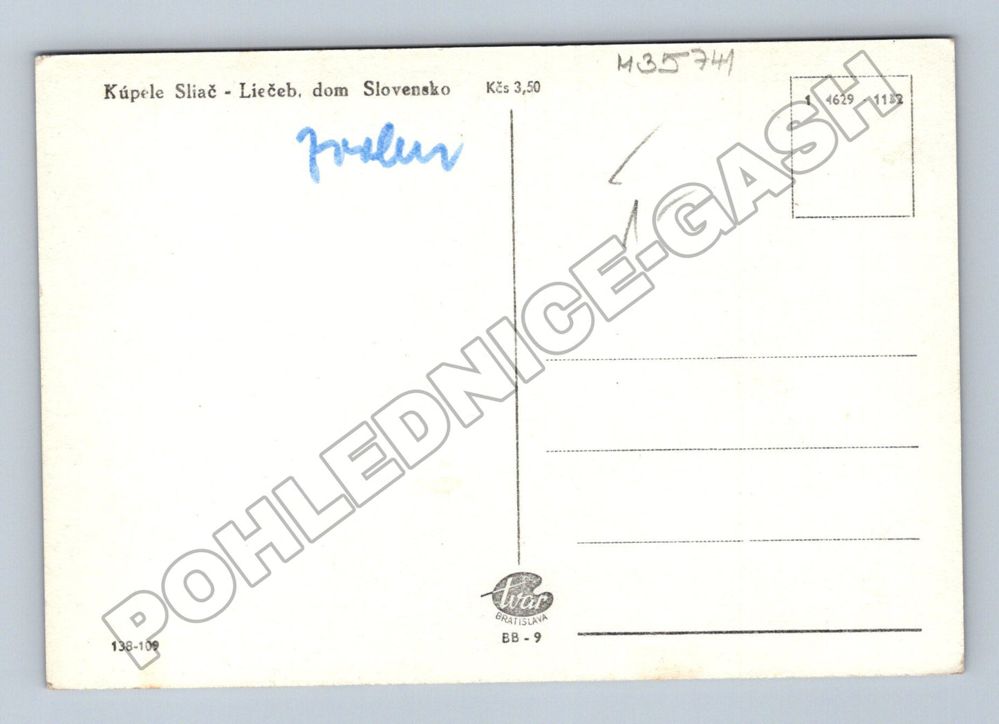 Pohlednice Slovensko Kúpele Sliač Liečebný dom s fontánou (M35741)