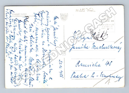 Pohlednice Slovensko Vysoké Tatry Studenovodské vodopády 1966 (M35762)