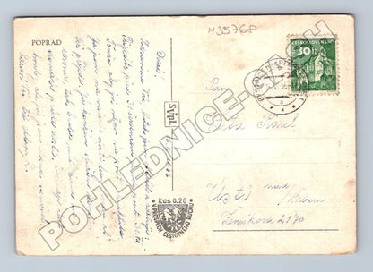 Pohlednice Slovensko Poprad náměstí 1936 (M35768)