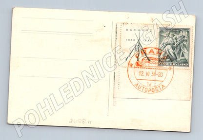 Pohlednice slavnost ČSR 1938 razítko autopošta (M3578)