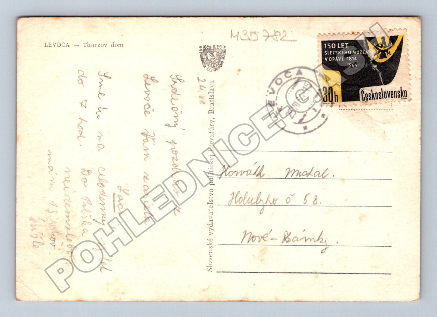 Pohlednice Slovensko Levoča Thurzov dom 1964 (M35782)