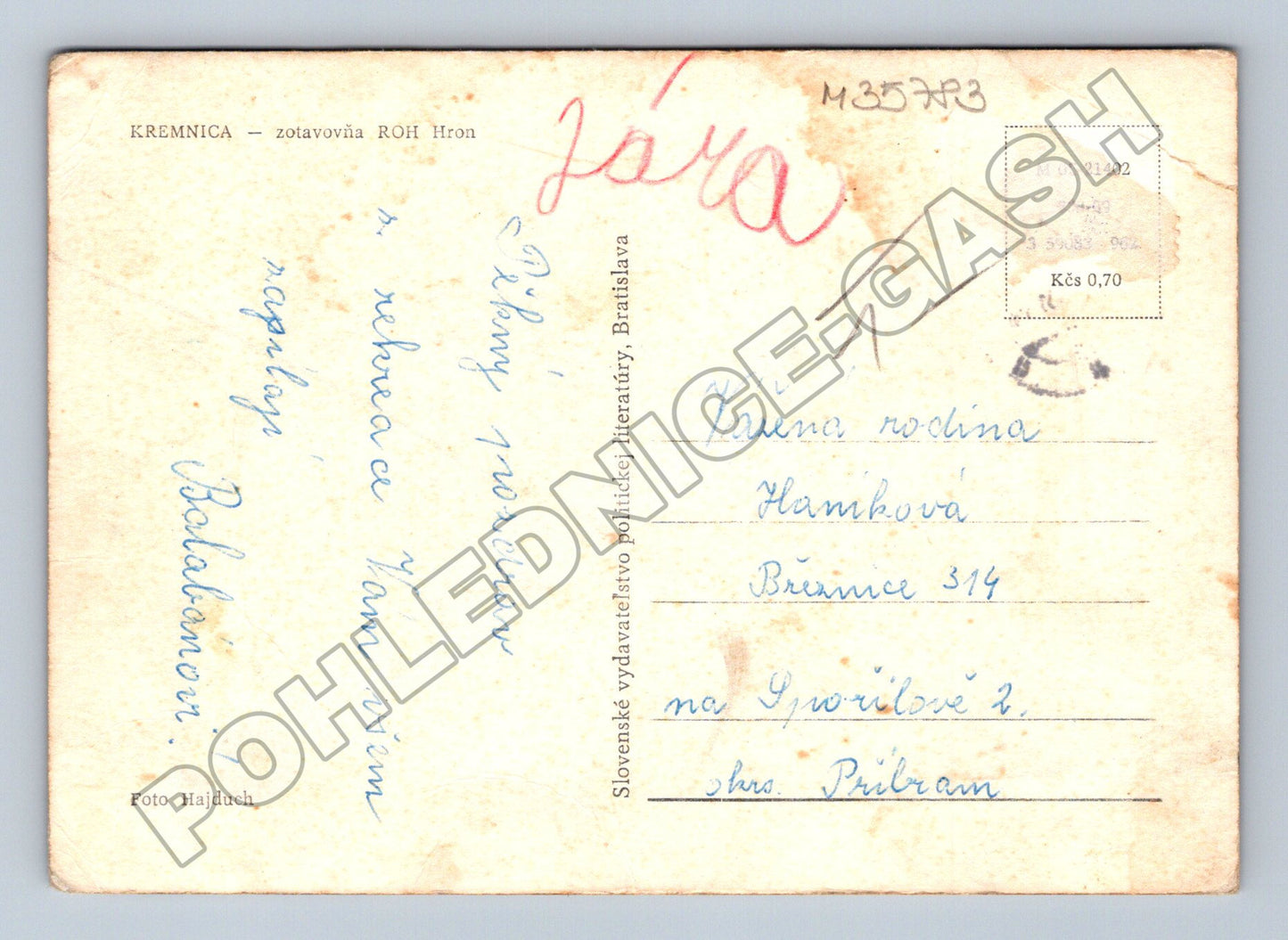 Pohlednice Slovensko Kremnica zotavovňa ROH Hron (M35783)