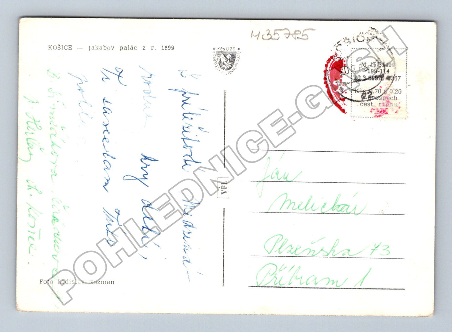 Pohlednice Slovensko Košice Jakabov palác 1939 (M35785)