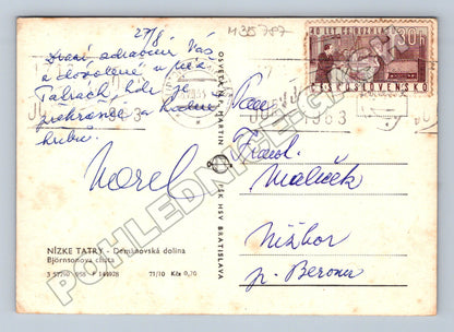 Pohlednice Slovensko Nízké Tatry Björnsonova chata 1963 (M35787)