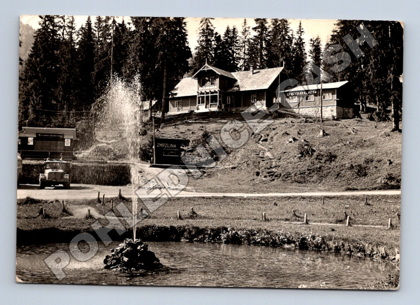 Pohlednice Slovensko Dobšinská jaskyňa chata cca 1960 (M35796)