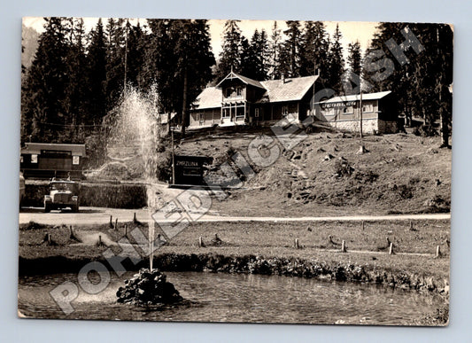 Pohlednice Slovensko Dobšinská jaskyňa chata cca 1960 (M35796)