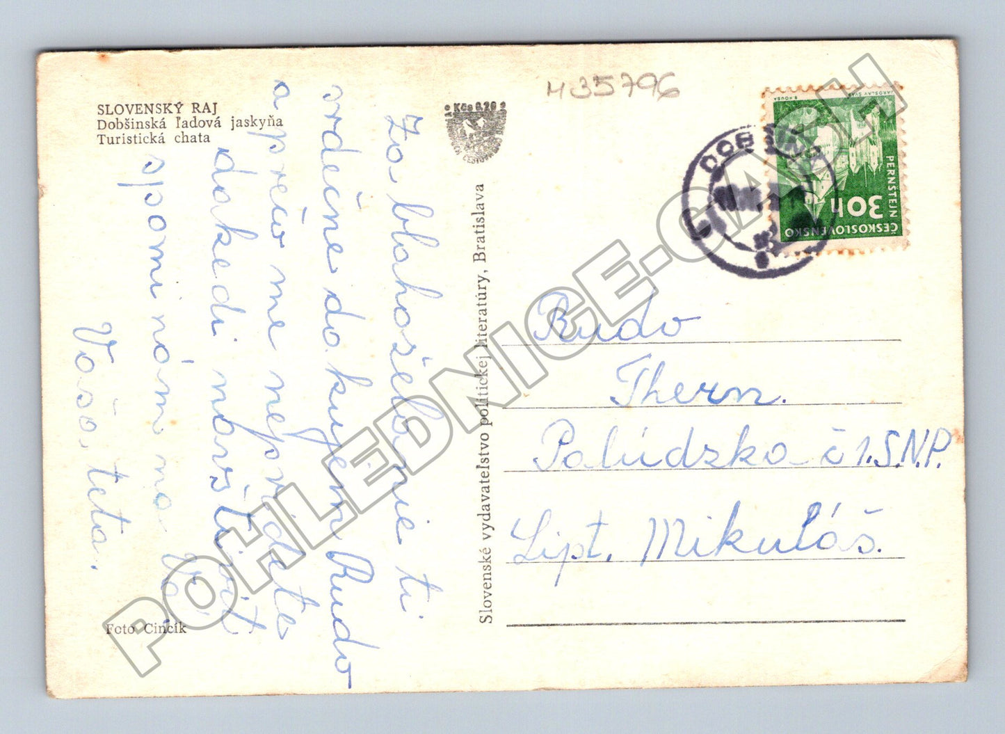 Pohlednice Slovensko Dobšinská jaskyňa chata cca 1960 (M35796)