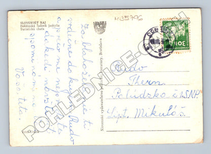 Pohlednice Slovensko Dobšinská jaskyňa chata cca 1960 (M35796)