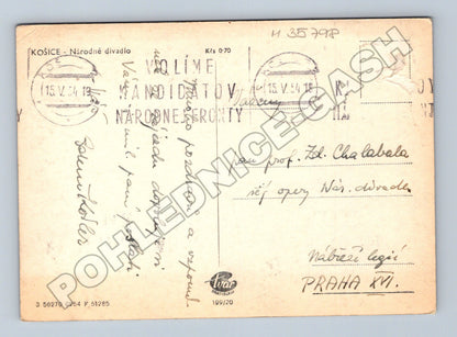 Pohlednice Slovensko Košice Národní divadlo 1954 (M35798)