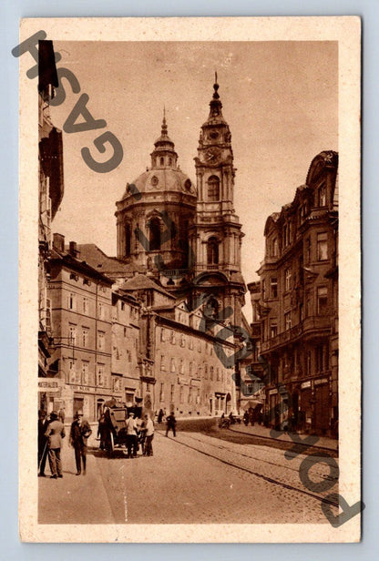 Pohlednice Praha sv Mikuláš Malá Strana 1930 (M358)
