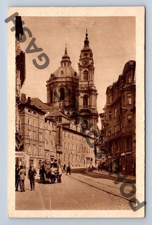 Pohlednice Praha sv Mikuláš Malá Strana 1930 (M358)