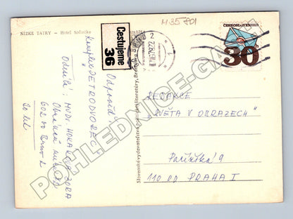 Pohlednice Slovensko Nízké Tatry Hotel Srdiečko interiér 1978 (M35801)