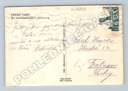 Pohlednice Slovensko Vysoké Tatry Hotel Kamzík 1948 (M35803)