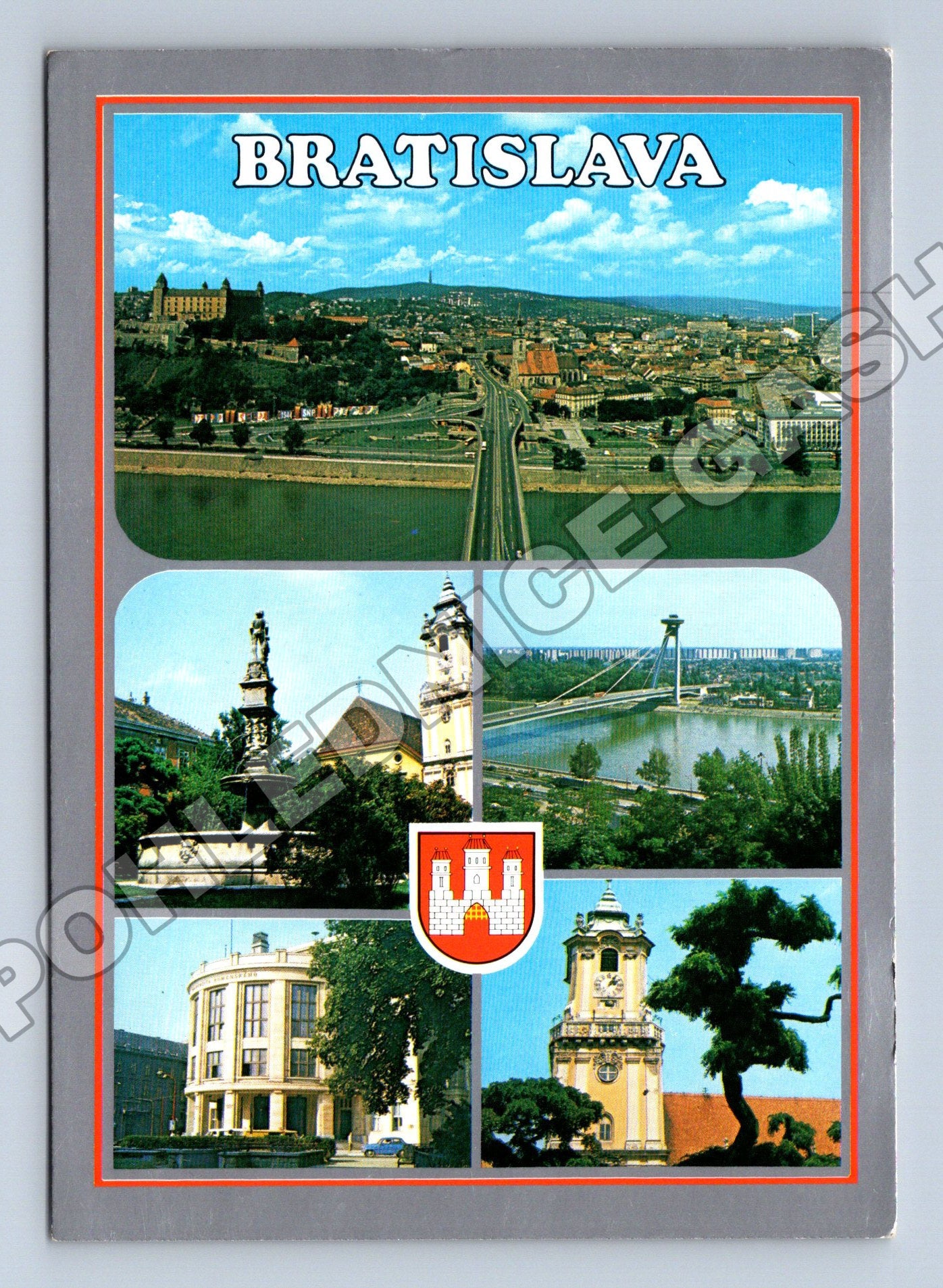 Pohlednice Slovensko Bratislava panorama motivy 1988 (M35819)