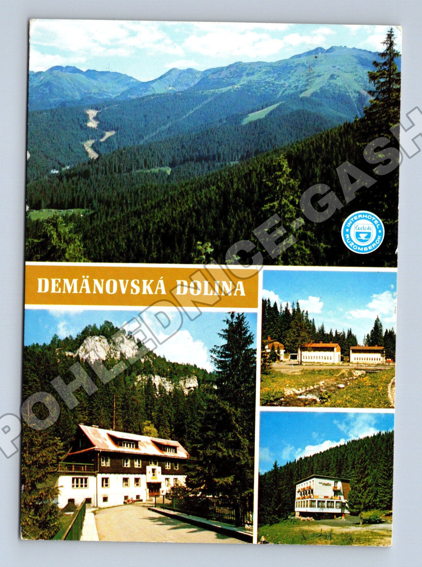 Pohlednice Slovensko Demänovská Dolina hotely 1989 (M35822)