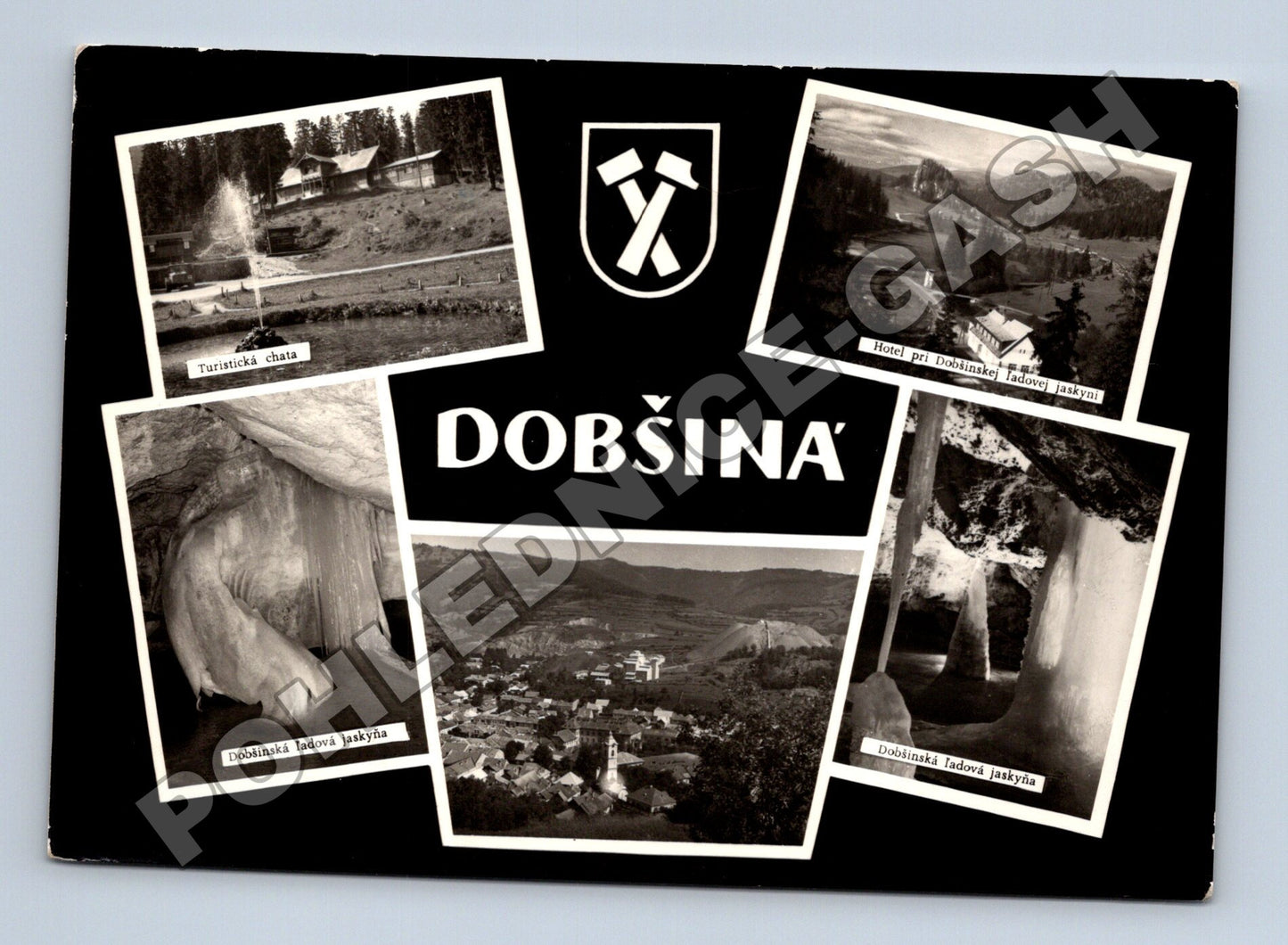 Pohlednice Slovensko Dobšiná jeskyně chata hotel (M35824)