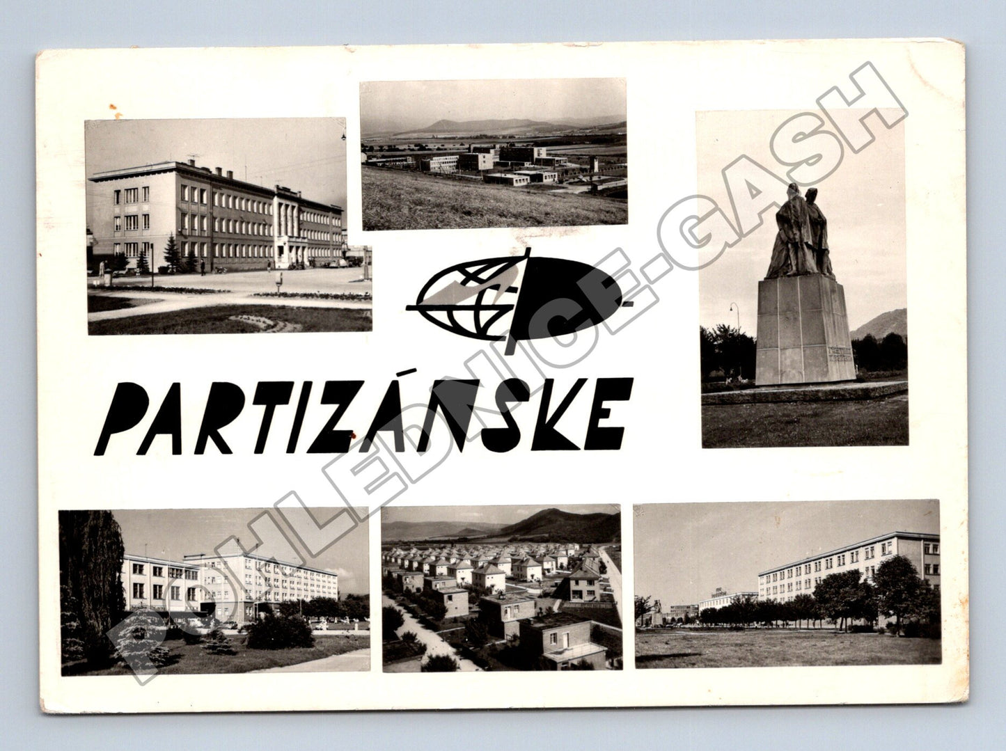 Pohlednice Slovensko Partizánske koláž s budovami 1965 (M35830)