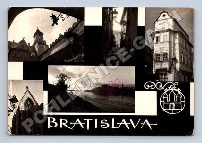 Pohlednice Slovensko Bratislava panorama 1955 (M35832)