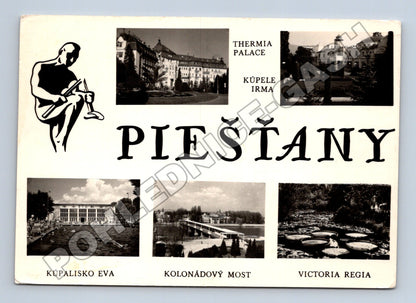 Pohlednice Slovensko Piešťany koláž památek (M35835)