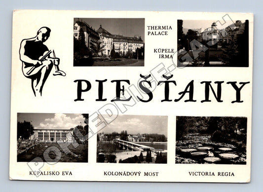 Pohlednice Slovensko Piešťany koláž památek (M35835)