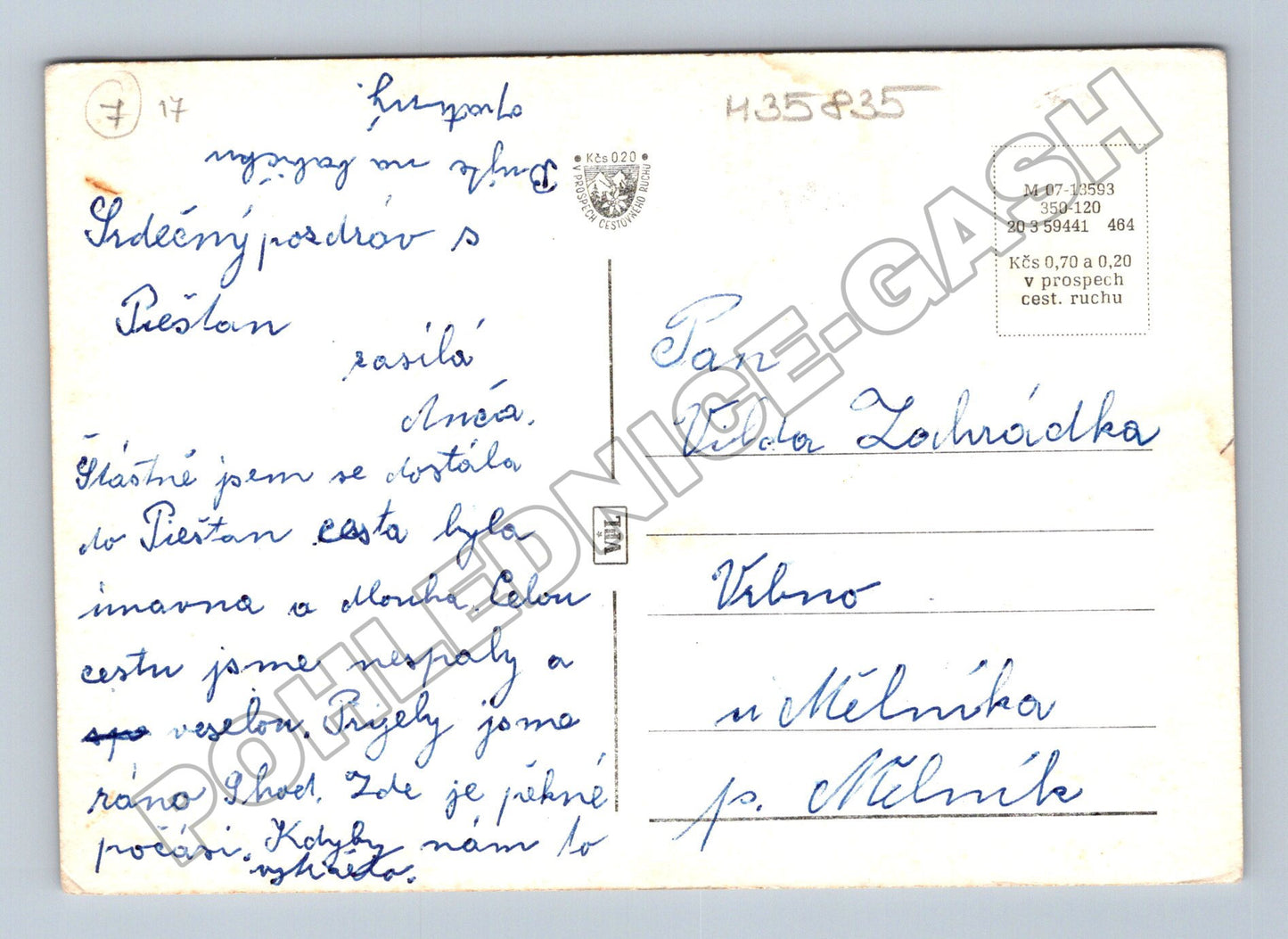 Pohlednice Slovensko Piešťany koláž památek (M35835)