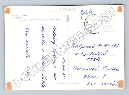 Pohlednice Polsko Bieszczady horská cesta 1965 (M35905)