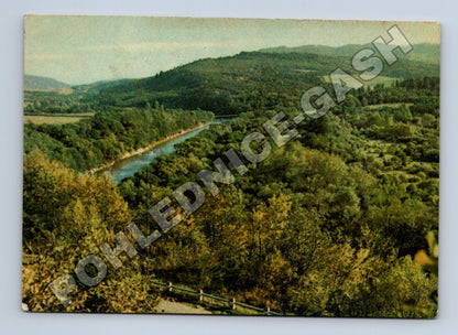 Pohlednice Polsko Bieszczady krajina s řekou San (M35906)
