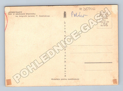 Pohlednice Polsko Bieszczady krajina s řekou San (M35906)