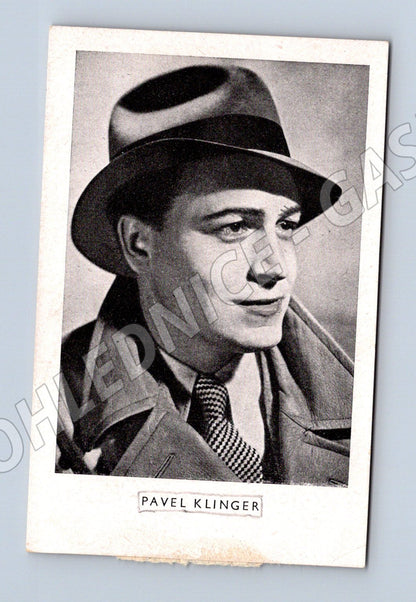 Pohlednice herec Pavel Klinger čb portrét (M3593)