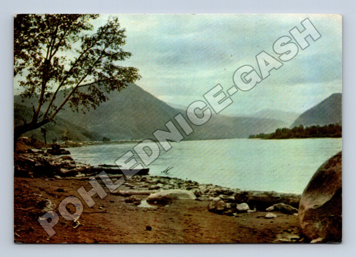 Pohlednice Rusko Řeka Jenisej Sayan 1966 (M35946)