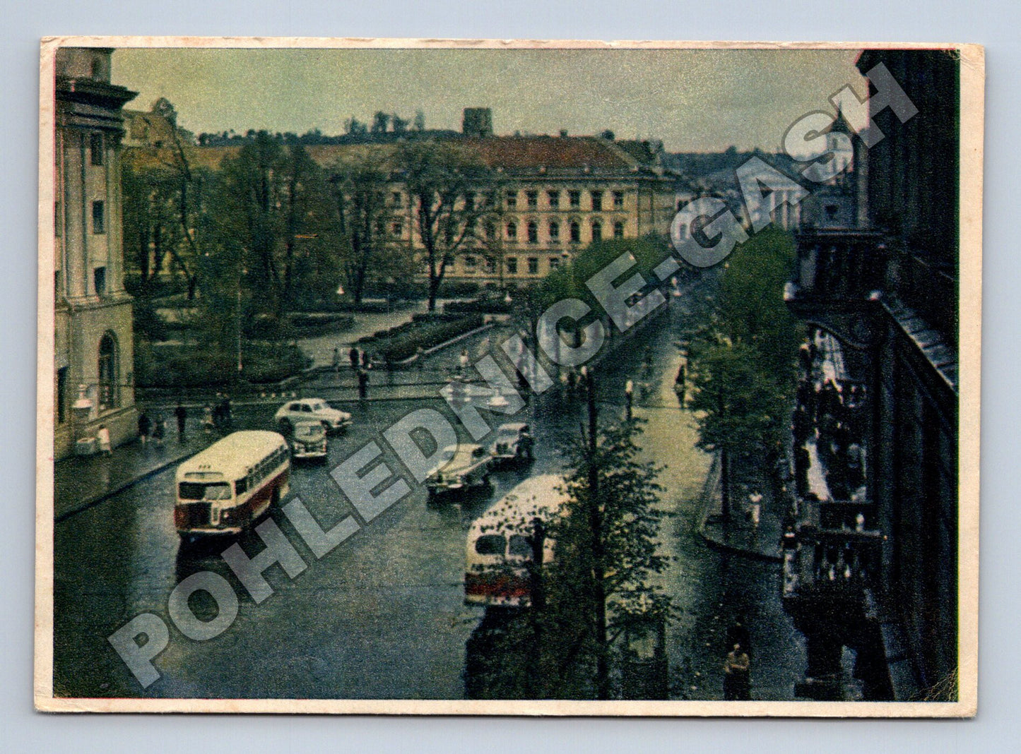 Pohlednice SSSR Vilnius náměstí 1955 (M35949)