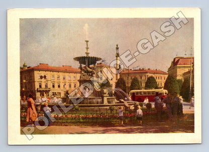 Pohlednice Ukrajina Lvov fontána 1960 (M36003)