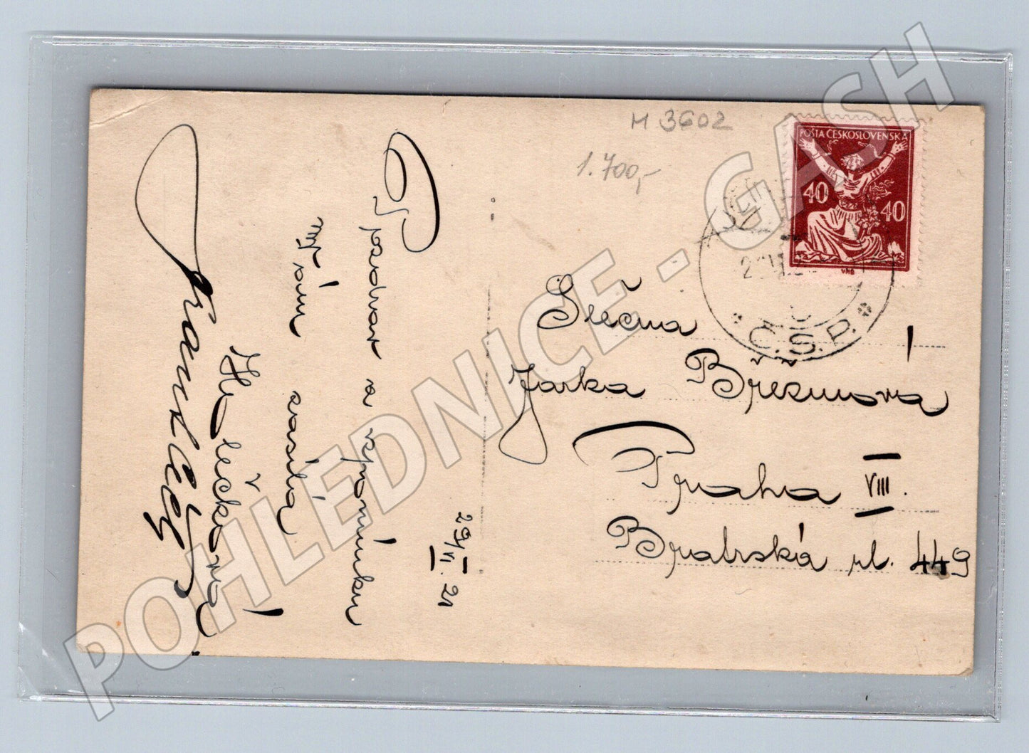 Pohlednice venkovský život kozy prošlá (M3602)