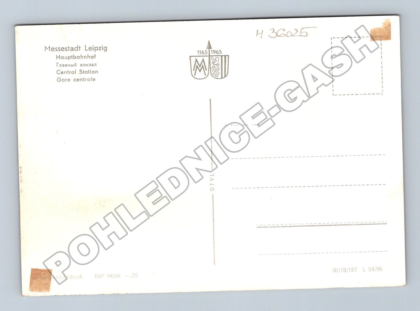 Pohlednice Německo Lipsko Hauptbahnhof 1965 (M36025)