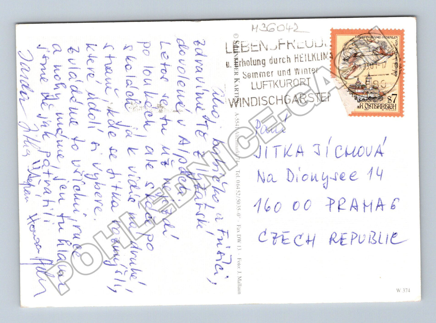 Pohlednice Rakousko Windischgarsten skokan na lyžích 1987 (M36042)