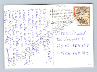 Pohlednice Rakousko Windischgarsten skokan na lyžích 1987 (M36042)