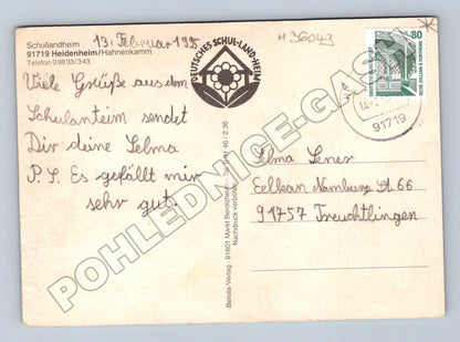 Pohlednice Německo Heidenheim Schullandheim 1995 (M36043)
