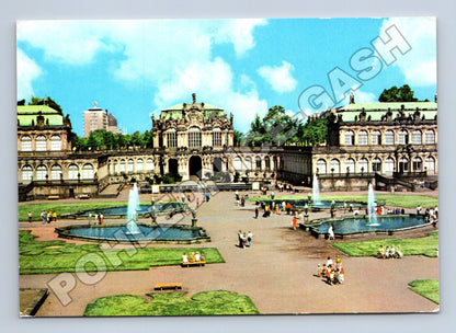 Pohlednice Německo Drážďany Zwinger palác fontány (M36044)