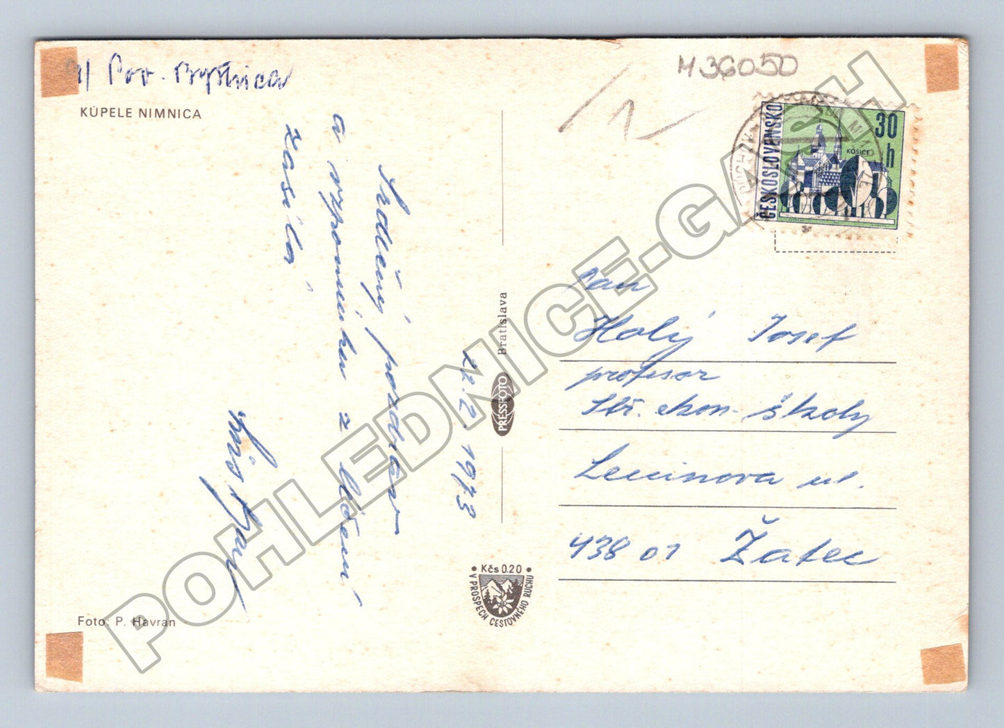 Pohlednice Slovensko Kúpele Nimnica jezero 1973 (M36050)