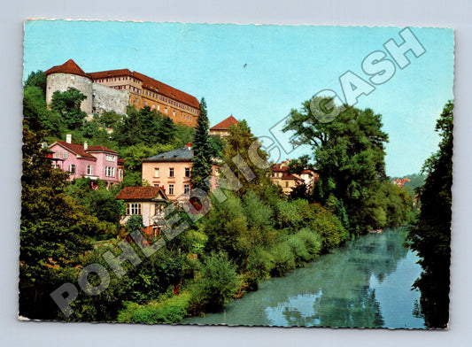 Pohlednice Německo Tübingen hrad a řeka (M36051)