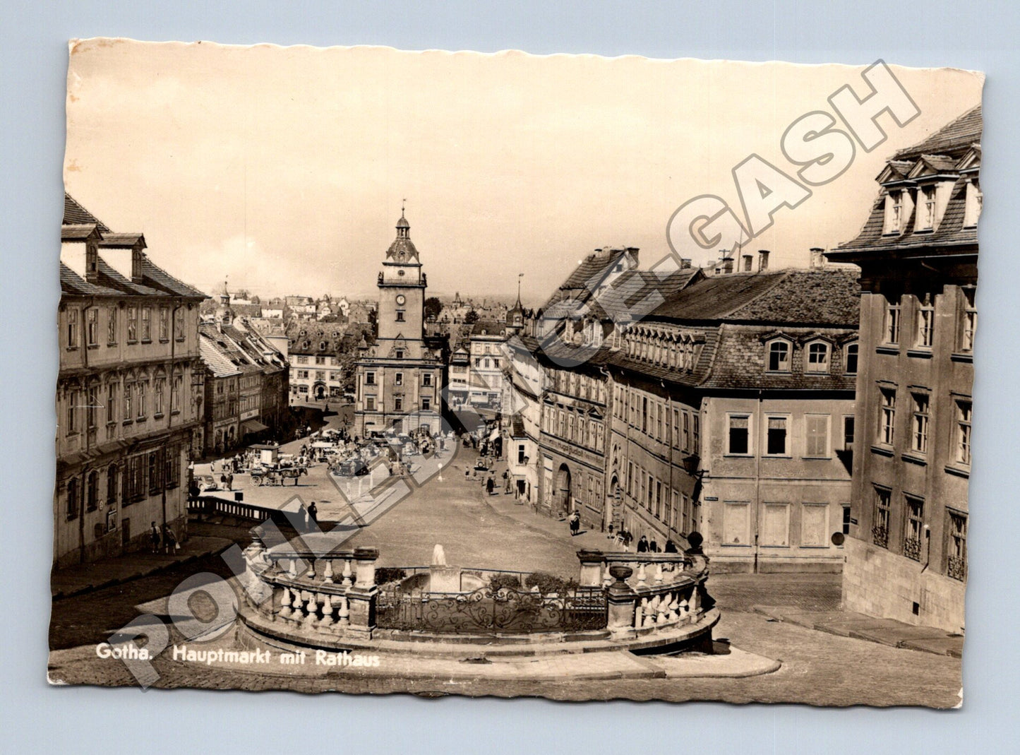 Pohlednice Německo Gotha Hauptmarkt s radnicí (M36074)
