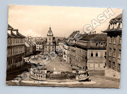 Pohlednice Německo Gotha Hauptmarkt s radnicí (M36074)