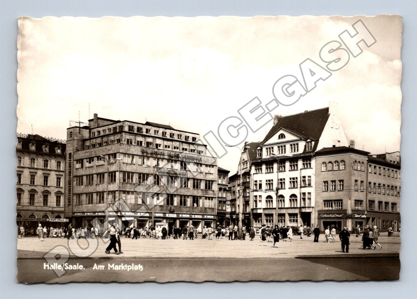 Pohlednice Německo Halle/Saale Marktplatz 1950s (M36081)