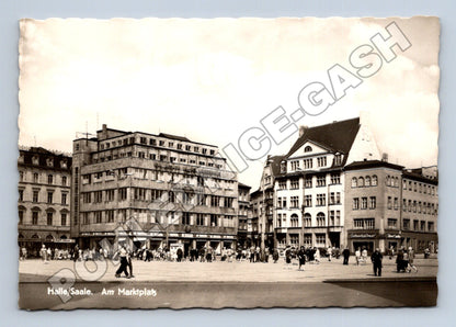 Pohlednice Německo Halle/Saale Marktplatz 1950s (M36081)
