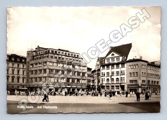 Pohlednice Německo Halle/Saale Marktplatz 1950s (M36081)
