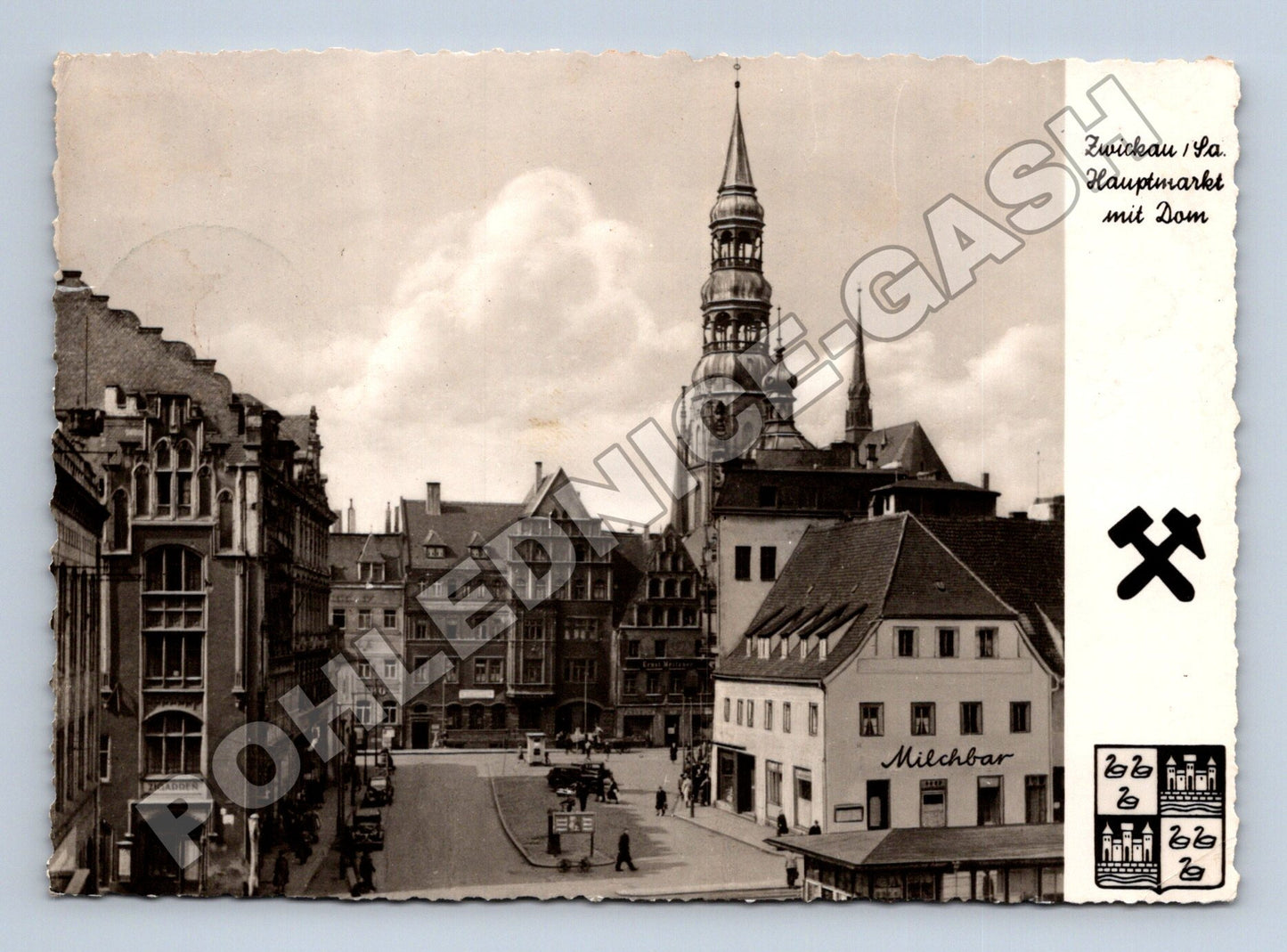 Pohlednice Německo Zwickau Hauptmarkt s Dómem 1967 (M36094)