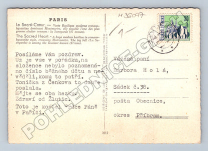 Pohlednice Francie Paříž Sacré-Cœur 1938 (M36097)
