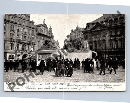 Pohlednice Praha Staroměstské náměstí Husův pomník (M361)